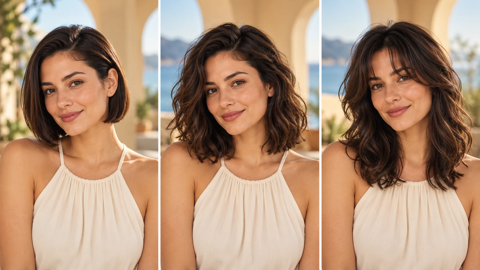 Compare shape and fringe while keeping the subject, color and light consistent.